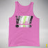 Agender Pride Grunge Exclamation Points Premium Tank Top - Neon Pink