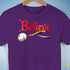 Believe LGBTQ Rainbow Pride Jingle Bell Premium Unisex T-Shirt - Purple