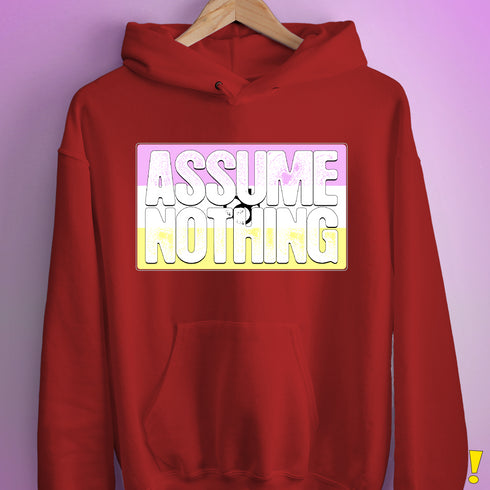 Assume Nothing Twink Pride Flag Hoodie - Red