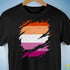 Lesbian Pride Flag Ripped Reveal Premium Unisex T-Shirt - Black