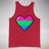 Polysexual Pride Pixel Heart Premium Tank Top - Red