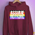 Assume Nothing Philly LGBTQ Gay Pride Flag Hoodie - Maroon