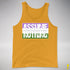 Assume Nothing Genderqueer Pride Flag Premium Tank Top - Gold