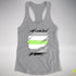 Agender Pride Flag Ripped Reveal Racerback Tank - Heather Grey