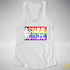 Assume Nothing LGBTQ Progress Pride Flag Racerback Tank - White