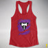 Lesbian Labrys Pride Flag Ripped Reveal Racerback Tank - Red
