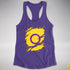 Intersex Pride Flag Ripped Reveal Racerback Tank - Purple
