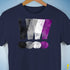 Asexual Pride Exclamation Points Premium Unisex T-Shirt - Navy