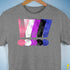Genderfluid Pride Grunge Exclamation Points Premium Unisex T-Shirt - Grey Heather