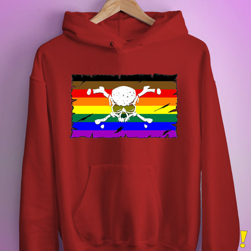 Philly LGBTQ Pride Pirate Flag Hoodie - Red