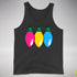 Pansexual Pride Christmas Lights Premium Tank Top - Charcoal Triblend