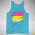 Pansexual Pride Flag Ripped Reveal Premium Tank Top - Aqua Triblend