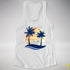 Transgender Pride Hammock Summer Beach Sunset Racerback Tank - White