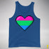 Polysexual Pride Pixel Heart Premium Tank Top - Royal Blue