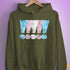 Transgender Pride Exclamation Points Hoodie - Army