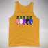 Genderfluid Pride Christmas Lights Premium Tank Top - Gold