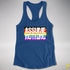 Assume Nothing Philly LGBTQ Gay Pride Flag Racerback Tank - Royal