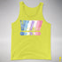 Bigender Pride Grunge Exclamation Points Premium Tank Top - Neon Yellow