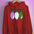 Genderqueer Pride Christmas Lights Hoodie - Red
