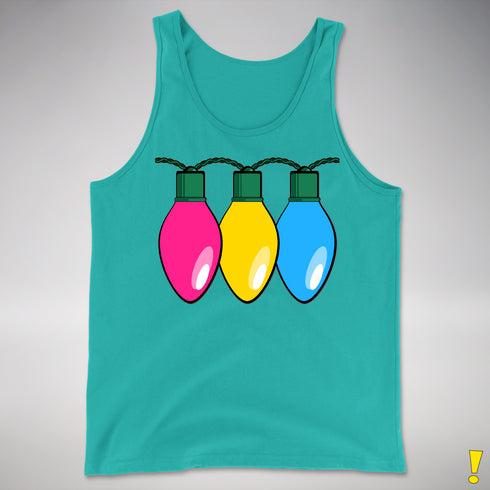 Pansexual Pride Christmas Lights Premium Tank Top - Teal