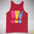 Pansexual Pride Exclamation Points Premium Tank Top - Red