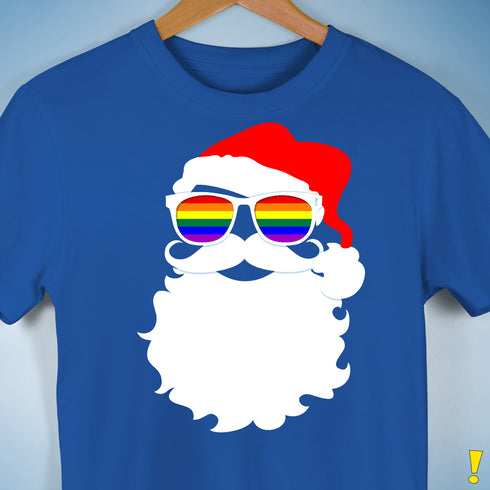 Santa’s LGBTQ Rainbow Pride Flag Shades Premium Unisex T-Shirt - Royal Blue