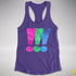 Polysexual Pride Exclamation Points Racerback Tank - Purple