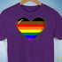 Philly LGBTQ Pride 8-Bit Pixel Heart Premium Unisex T-Shirt - Purple