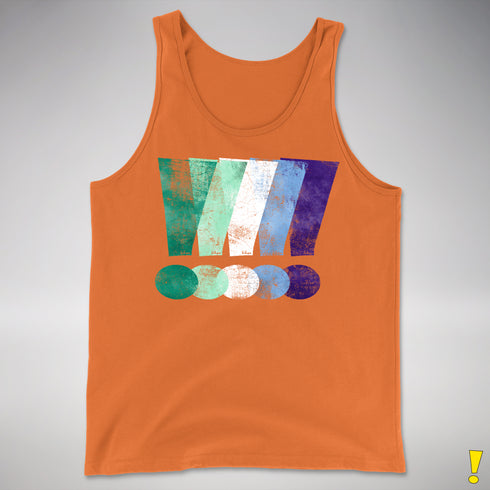 MLM Gay Pride Grunge Exclamation Points Premium Tank Top - Orange