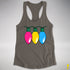 Pansexual Pride Christmas Lights Racerback Tank - Dark Grey