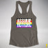 Assume Nothing Philly LGBTQ Gay Pride Flag Racerback Tank - Dark Grey