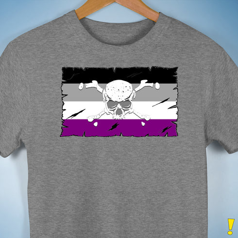 Asexual Pride Pirate Flag Premium Unisex T-Shirt - Grey Heather