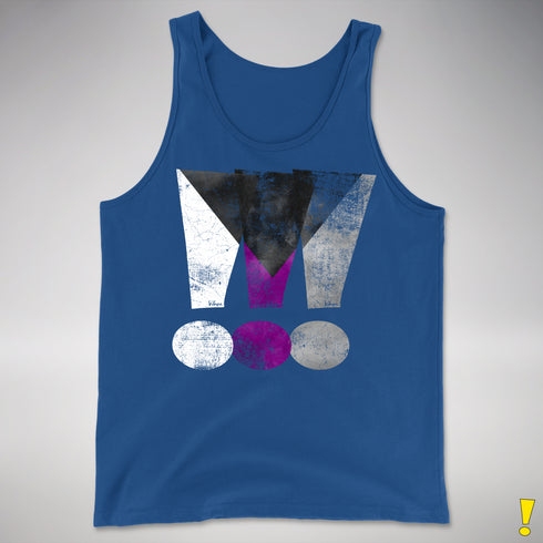 Demisexual Pride Grunge Exclamation Points Premium Tank Top - Royal Blue