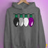 Asexual Pride Christmas Lights Hoodie - Grey Heather