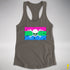 Polysexual Pride Pirate Flag Racerback Tank - Dark Grey
