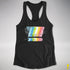Queer Pride Grunge Exclamation Points Racerback Tank - Black