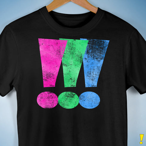 Polysexual Pride Exclamation Points Premium Unisex T-Shirt - Black