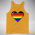 Philly LGBTQ Pride 8-Bit Pixel Heart Premium Tank Top - Gold