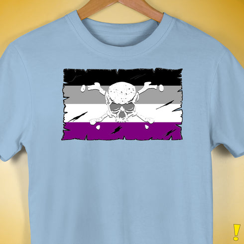 Asexual Pride Pirate Flag Premium Unisex T-Shirt - Baby Blue