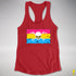 Pansexual Pride Pirate Flag Racerback Tank - Red