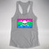 Polysexual Pride Pirate Flag Racerback Tank - Heather Grey