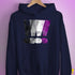 Asexual Pride Exclamation Points Hoodie - Navy