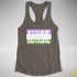 Assume Nothing Genderqueer Pride Flag Racerback Tank - Dark Grey