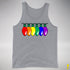 LGBTQ Pride Christmas Lights Premium Tank Top - Grey Heather