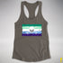 Gay Male Pride Pirate Flag Racerback Tank - Dark Grey
