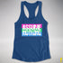 Assume Nothing Polysexual Pride Flag Racerback Tank - Royal