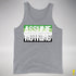 Assume Nothing Aromantic Pride Flag Premium Tank Top - Grey Heather