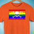 LGBTQ Rainbow Pride Pirate Flag Premium Unisex T-Shirt - Orange