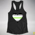 Agender Pride 8-Bit Pixel Heart Racerback Tank - Black
