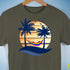 LGBTQ Pride Hammock Summer Beach Sunset Premium Unisex T-Shirt - Army